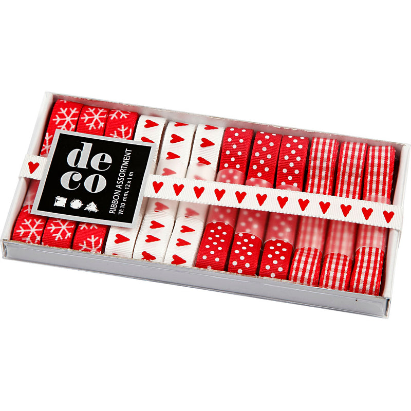 Lint Collectie Rood/Wit, 12st.