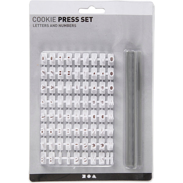 Stempelset Rubber Letters en Cijfers Wit