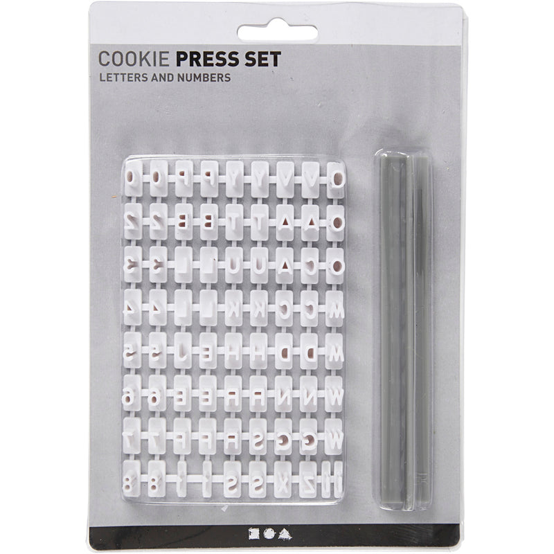 Stempelset Rubber Letters en Cijfers Wit