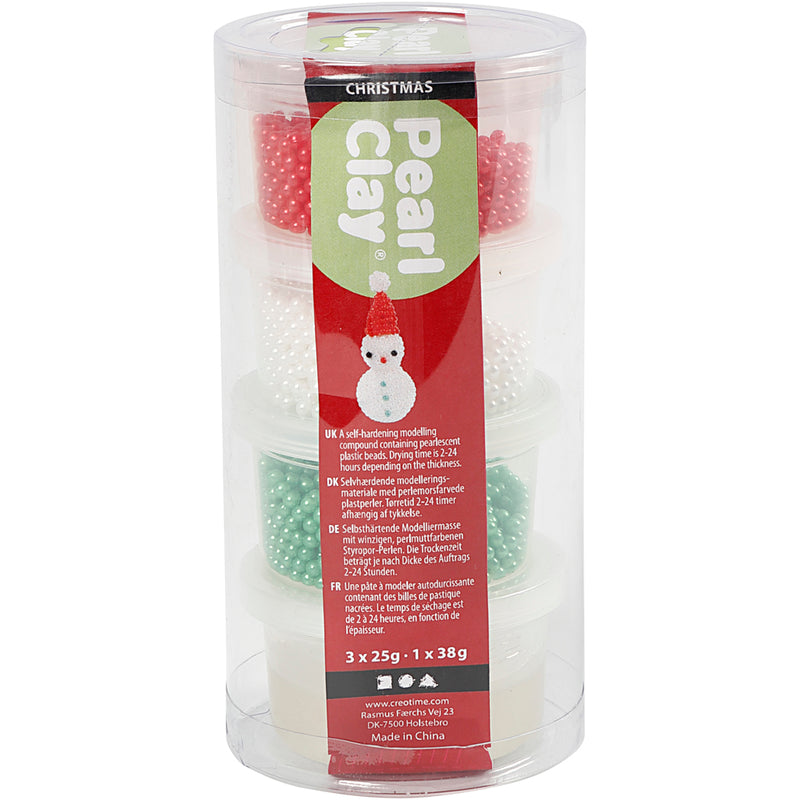 Pearl Clay Groen, Rood, Wit, 3x25gr
