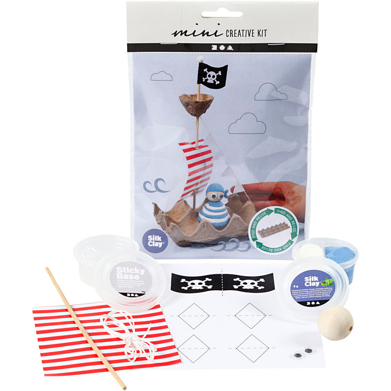 Mini Creative Kit Eierdoos Piratenboot