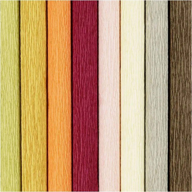 Crêpepapier Pastelkleuren, 8 Vellen