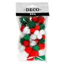 Pompoms Kerst, 48st.