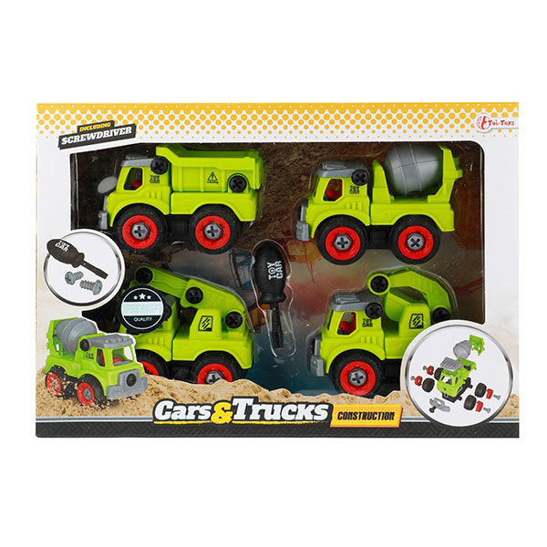 4 Cars truck bouwvoertuigen 72398A