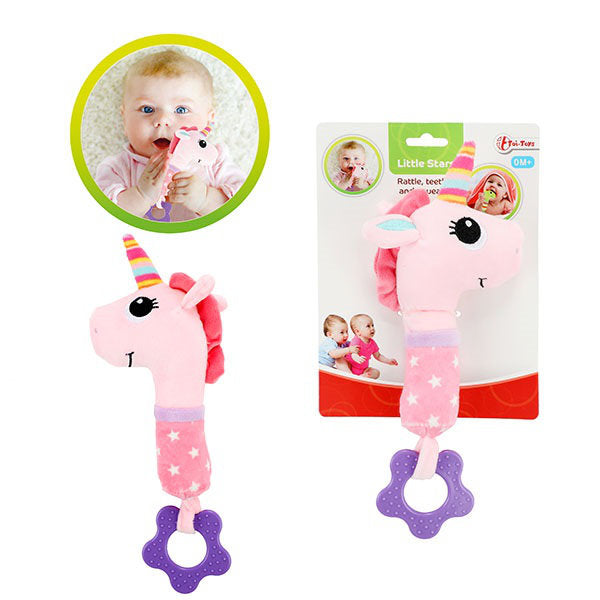 LITTLE STARS Baby rammelaar bijtring piep Eenhoorn