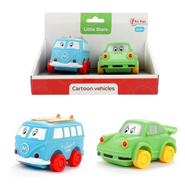 2 zachte pvc autos cartoon 71852B