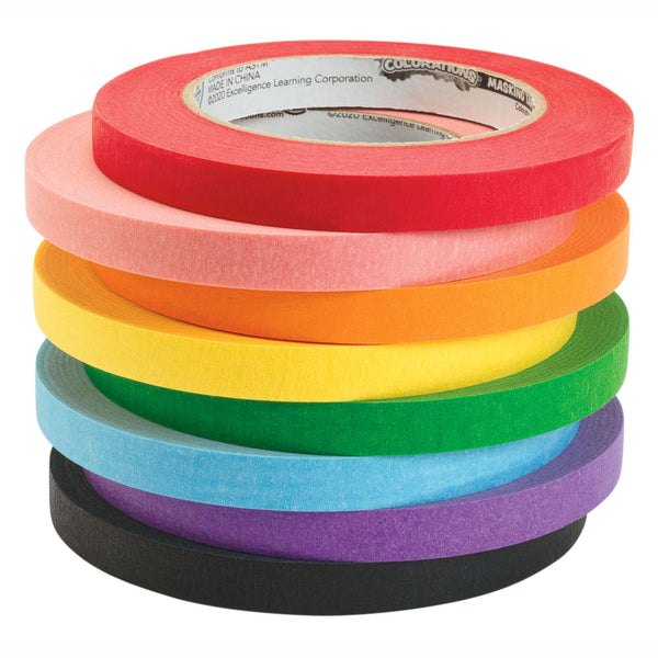 Colorations - Afplaktape 8 Kleuren - 55 meter per kleur