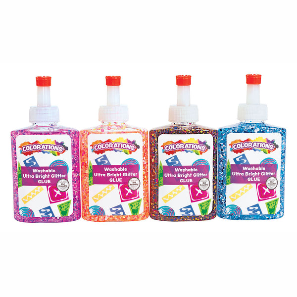 Colorations - Ultraheldere Glitterlijm 4 kleuren, 118ml