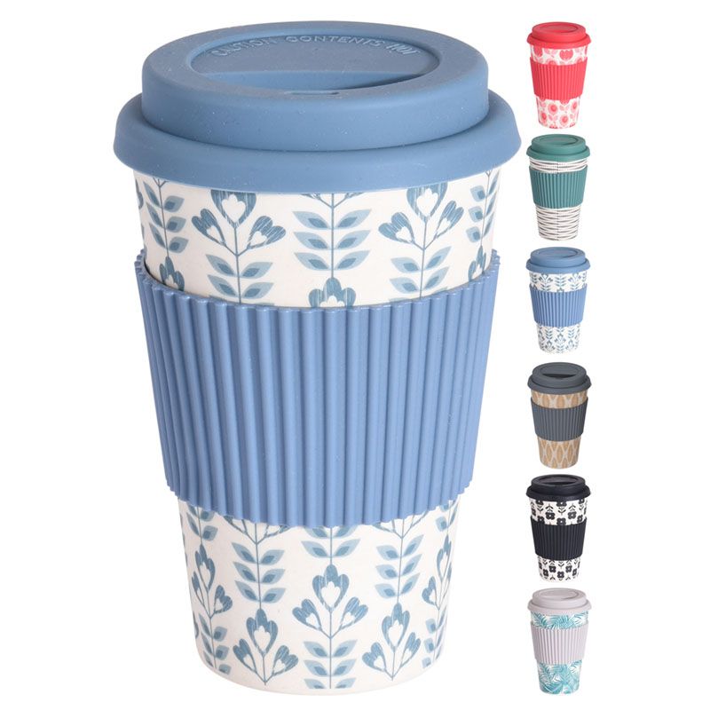 Bamboefiber Drinkbeker met Print 400 ml Assorti