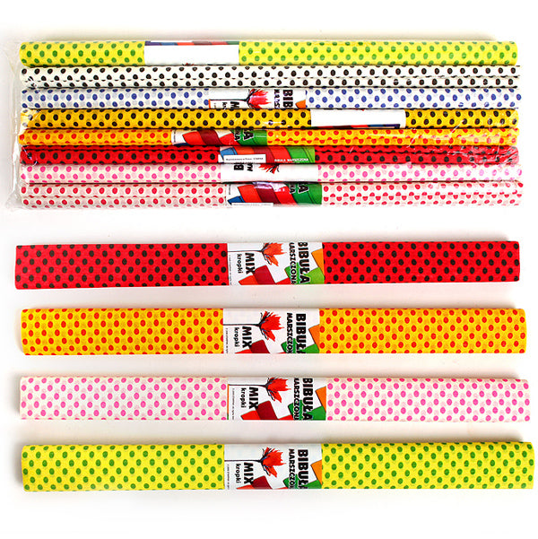 Crêpepapier Stippen, Set van 10