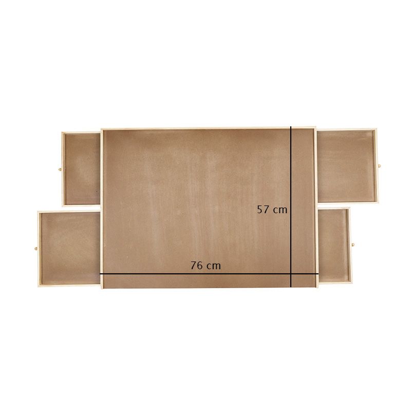 Puzzelplaat met 4 schuiflades - 76 x 57cm