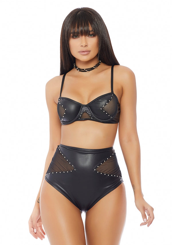 Addiction Bra and Panty - Black