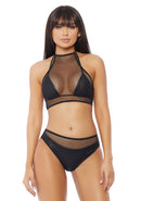 Impulse Top and Panty - Black - XS/S