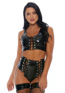 Dark Thoughts Top en Panty - Zwart