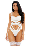 Best of Both Faux Leather Teddy - Black - L