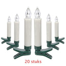 Kaarsverlichting - 20 stuks - draadloos - met afstandsbediening