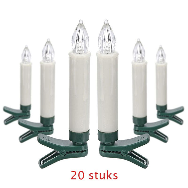 Kaarsverlichting - 20 stuks - draadloos - met afstandsbediening