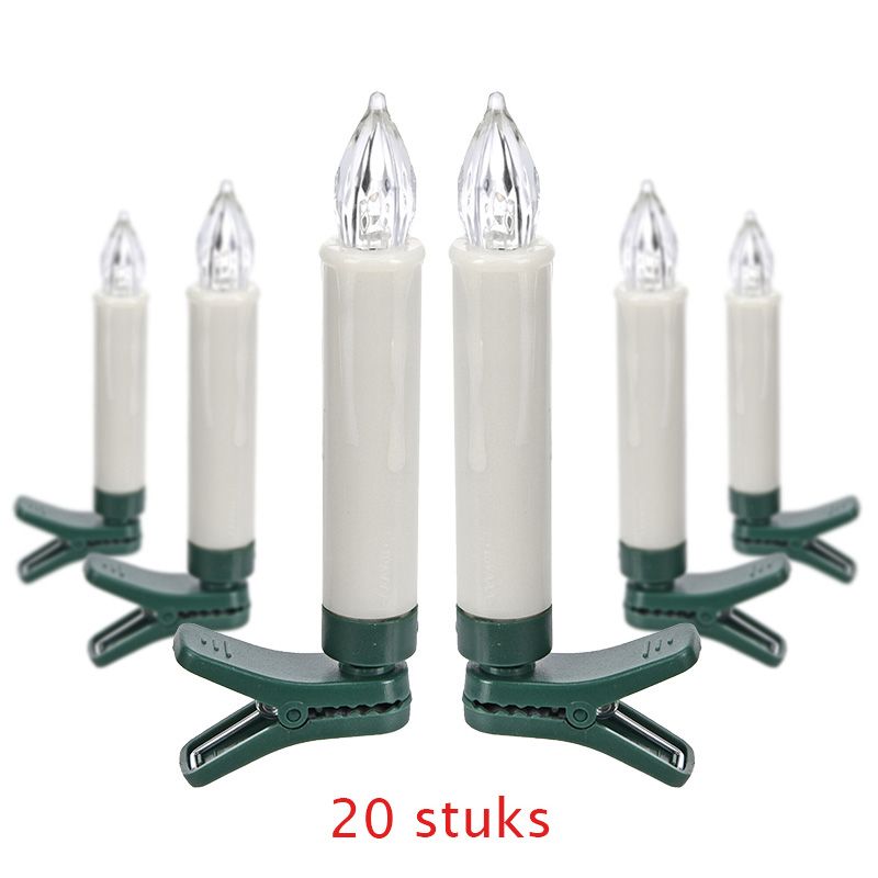 Kaarsverlichting - 20 stuks - draadloos - met afstandsbediening