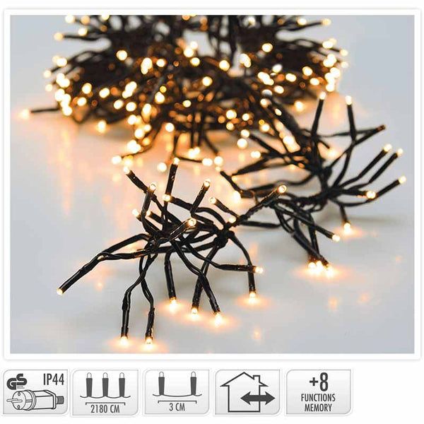 Clusterverlichting - 3000 LED - 22m - Timer - Lichtfuncties - extra warm wit