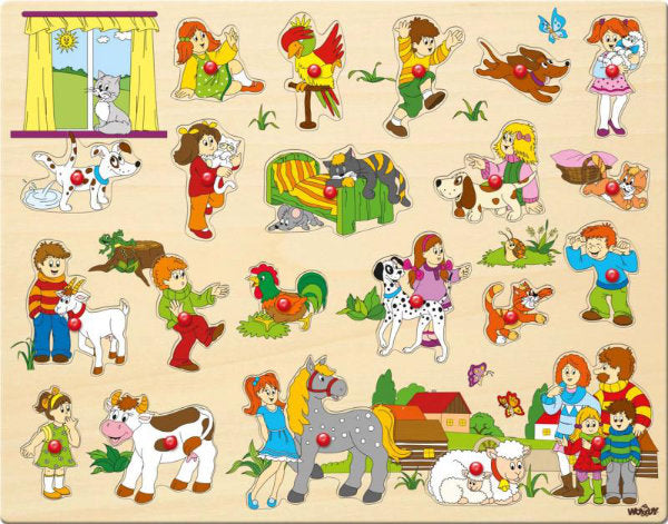 Woody houten inzetpuzzel groot 91912