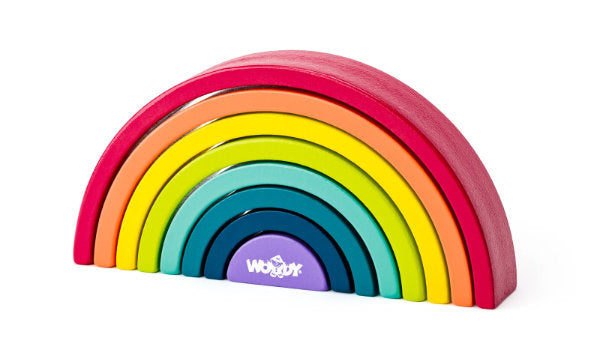 Woody balans spel regenboog blokken91993