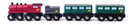 Woody Locomotief met 3 wagons 91899
