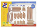 Woody 20 delige treinrails set 90872