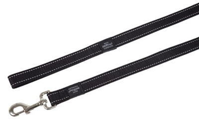 Rogz For Dogs Lumberjack Long Lijn Zwart 25 MMX1,8 MTR