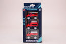 Brandweerauto 3 stuks Pull Back