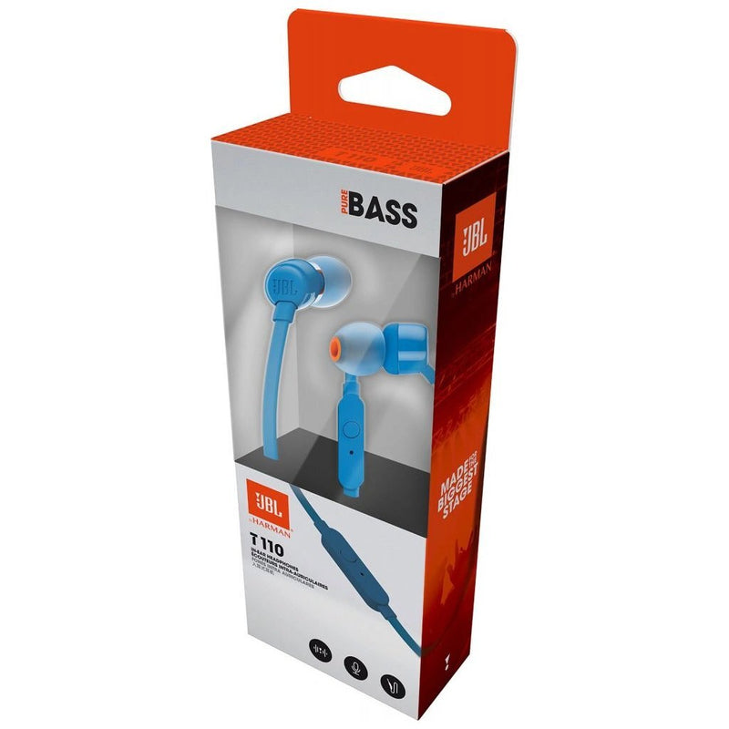 JBL T110 Tune In-Ear Hoofdtelefoon Blauw