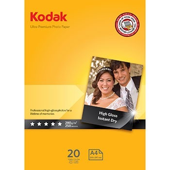Kodak Ultra Premium A4 280gr, 20 Vellen Fotopapier
