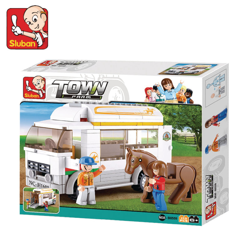 Sluban M38-B0559 Town Paardenvrachtwagen