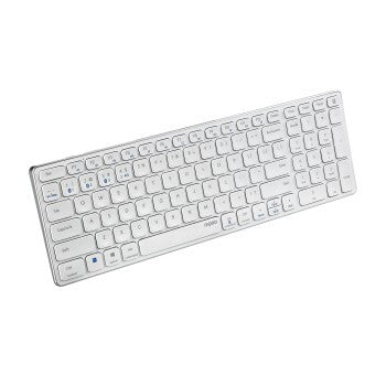 Rapoo E9700M Draadloos Multimode Toetsenbord Blade Compact Wit QWERTY US
