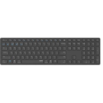Rapoo E9800M Draadloos Multimode Toetsenbord Blade Full Size,donkergri QWERTY US