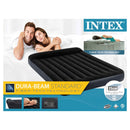 Intex 64150 Dura-Beam 2-Persoons Luchtbed + Ingebouwde Pomp 152x203x25 cm Zwart