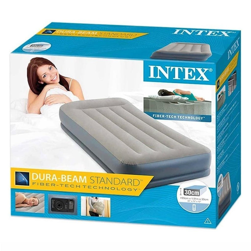 Intex 64116NP Pillow Rest Mid-Rise Luchtbed 99x191x30 cm Grijs