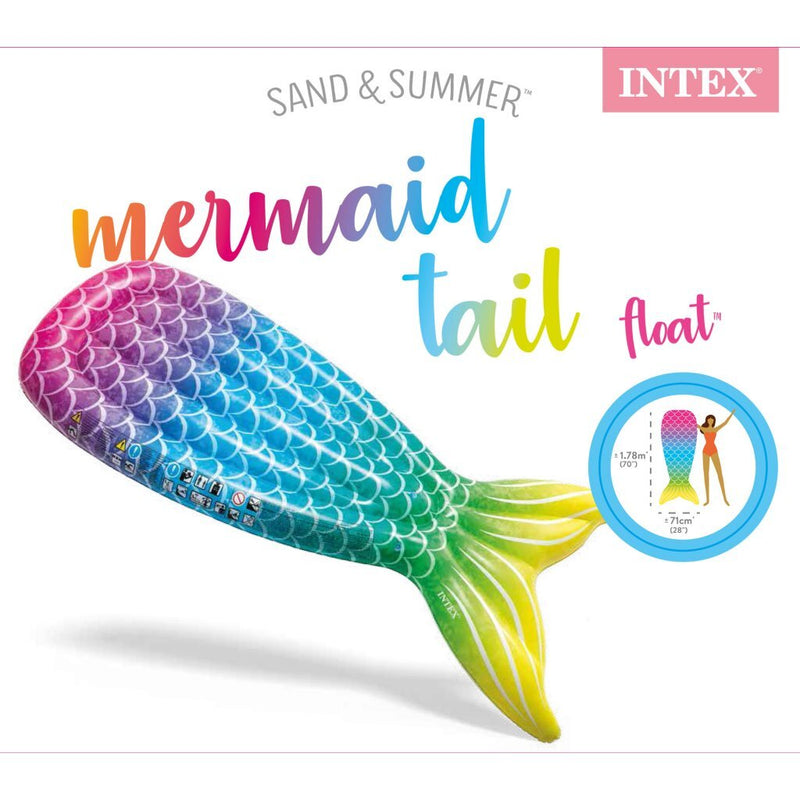 Intex 58788EU Sand and Summer Opblaasbaar Luchtbed Zeemeerminstaart 178x71 cm