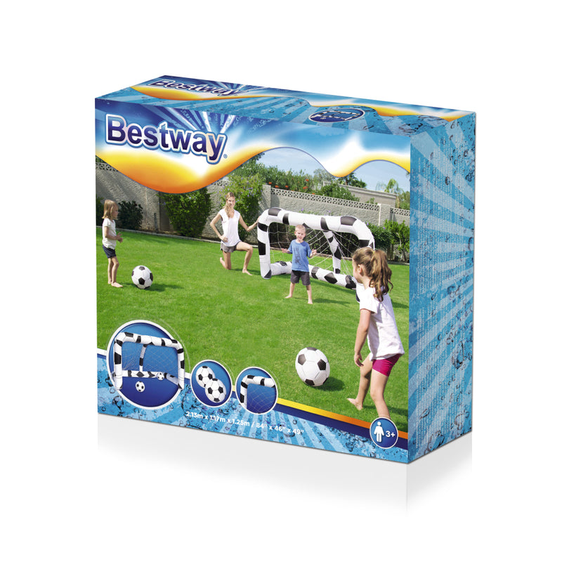 Bestway Playcenter Opblaas Voetbaldoel met 2 Ballen