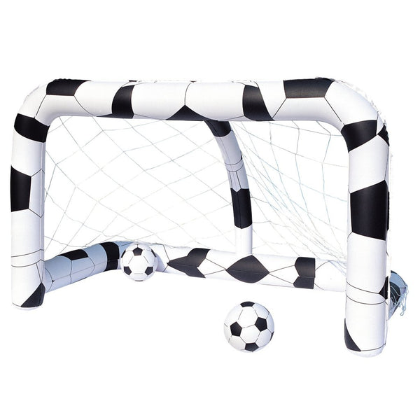 Bestway 52058 Opblaasbaar Doel + 2 Voetballen Wit/Zwart