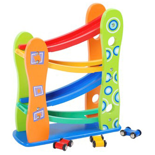 Houten Autobaan met 3 Auto&#039;s