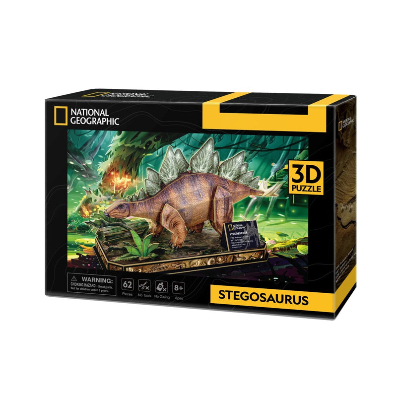 National Geographic Houten 3D Puzzel Stegosaurus 62 Stukjes
