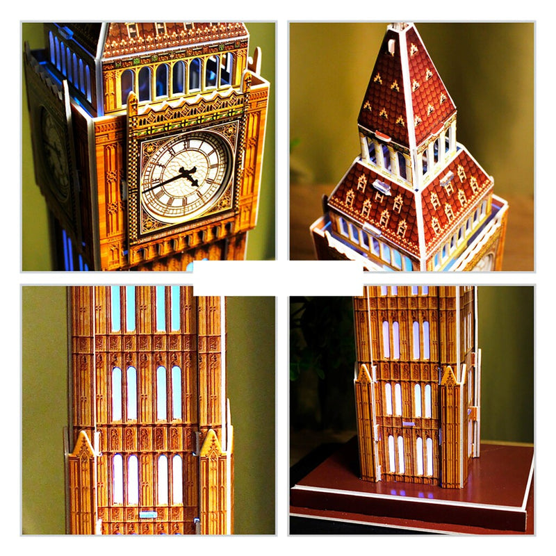 Cubic Fun 3D Puzzel Big Ben + LED Verlichting 28 Stukjes