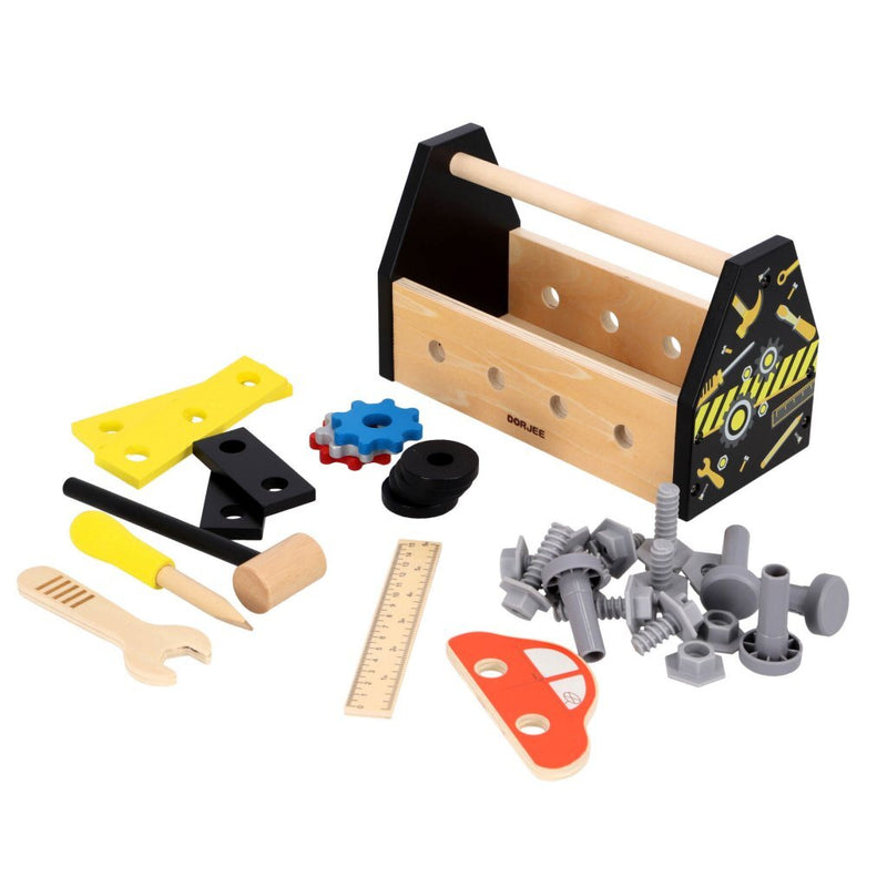 Houten Gereedschapskist Zwart, 33dlg