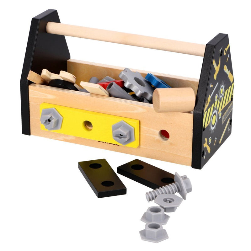 Houten Gereedschapskist Zwart, 33dlg