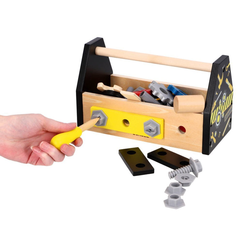 Houten Gereedschapskist Zwart, 33dlg