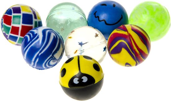 10 Stuiterballen- Verschillende soorten - 27mm doorsnede - Uitdeelcadeau - 10 STUKS
