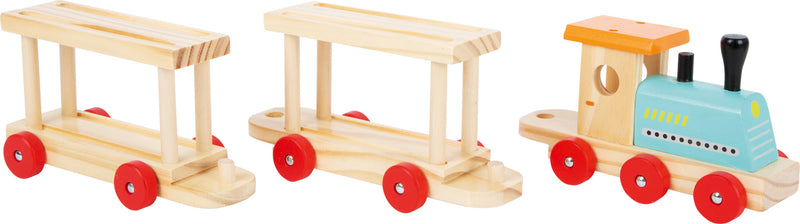 Small Foot - Houten Trein Transporter met Auto's, 11dlg.