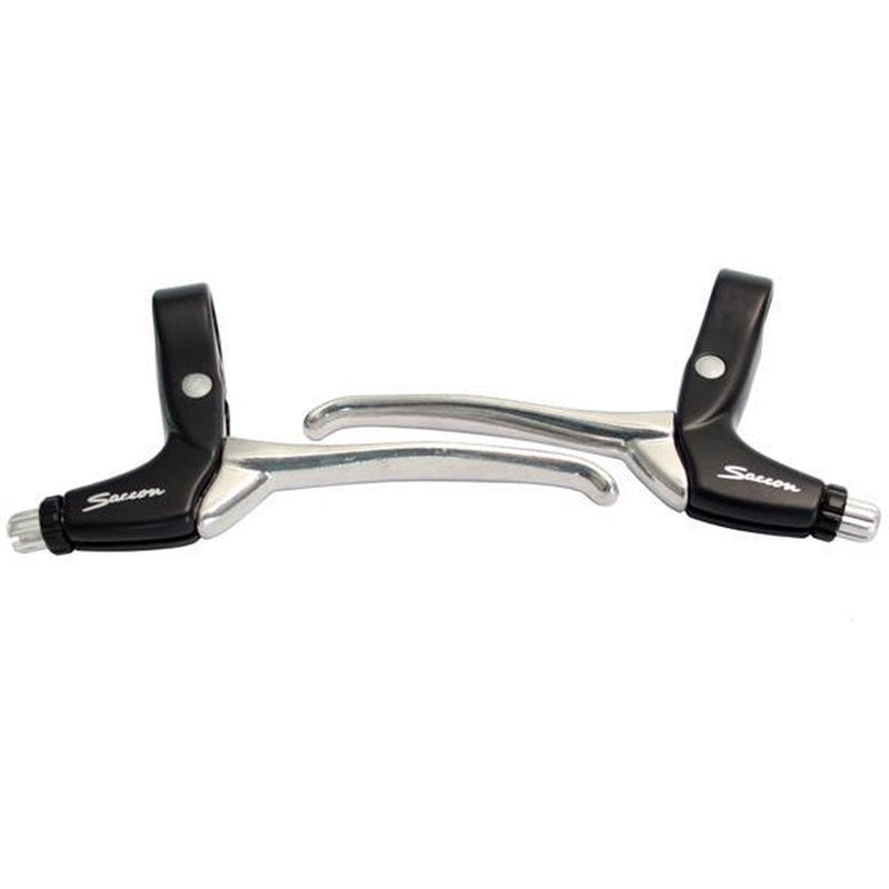 Remgreepset Saccon voor rollerbrake - 4 vingers - zwart / zilver