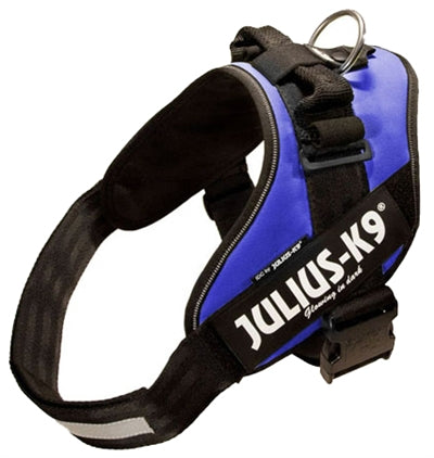 Julius K9 Power-harnas/tuig Voor Labels Blauw MAAT 0/58-76 CM