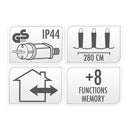 Clusterverlichting - 384 LED - 2-kleuren: wit + warm wit